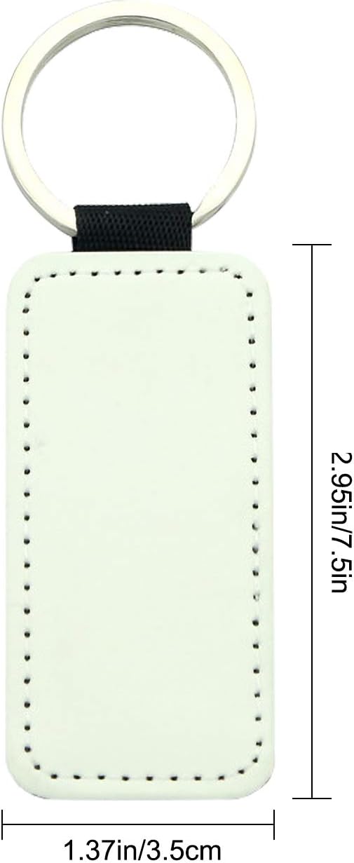 PU Leather Keychain assorted shapes double side sublimation