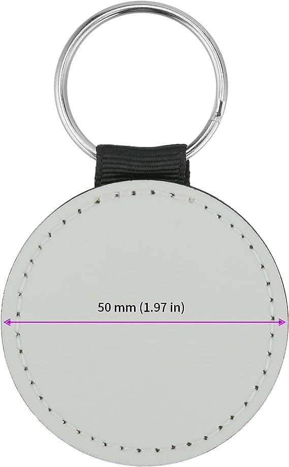 PU Leather Keychain assorted shapes double side sublimation