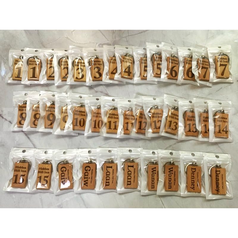 laser engraving wood keychain