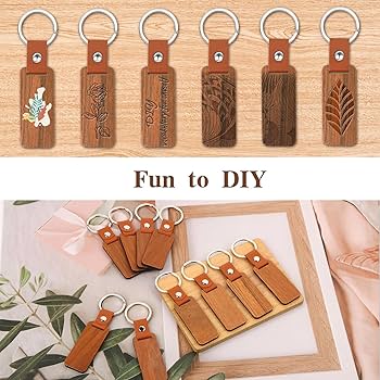 laser engraving wood keychain