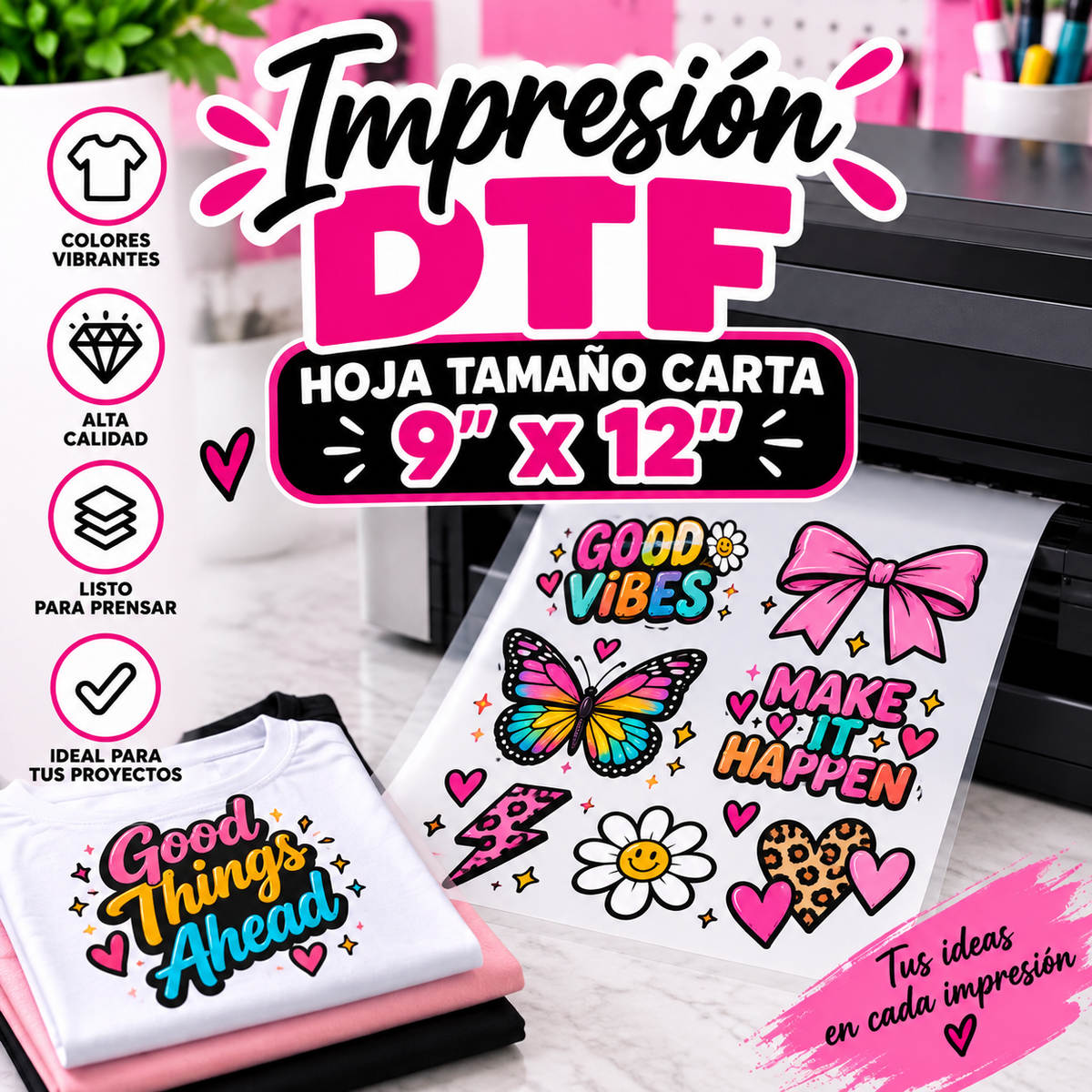 Impresión DTF Gang sheet 9"x12"