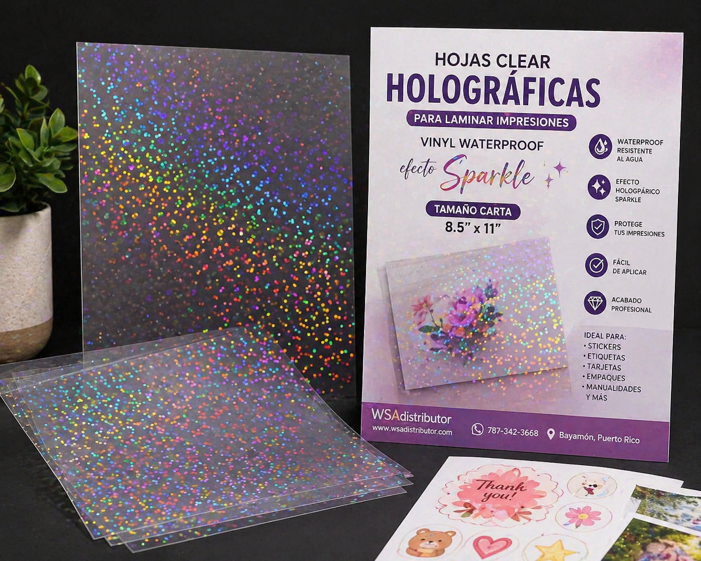 Holographic laminating sheets A4