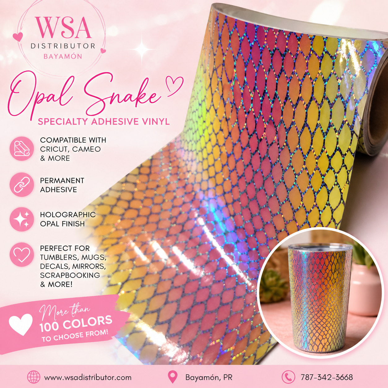 vinilo adhesivo Opal snake 12"x36"