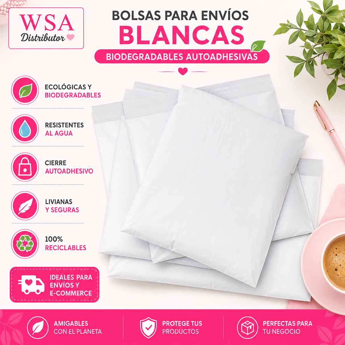 Bolsas para Envíos Blancas