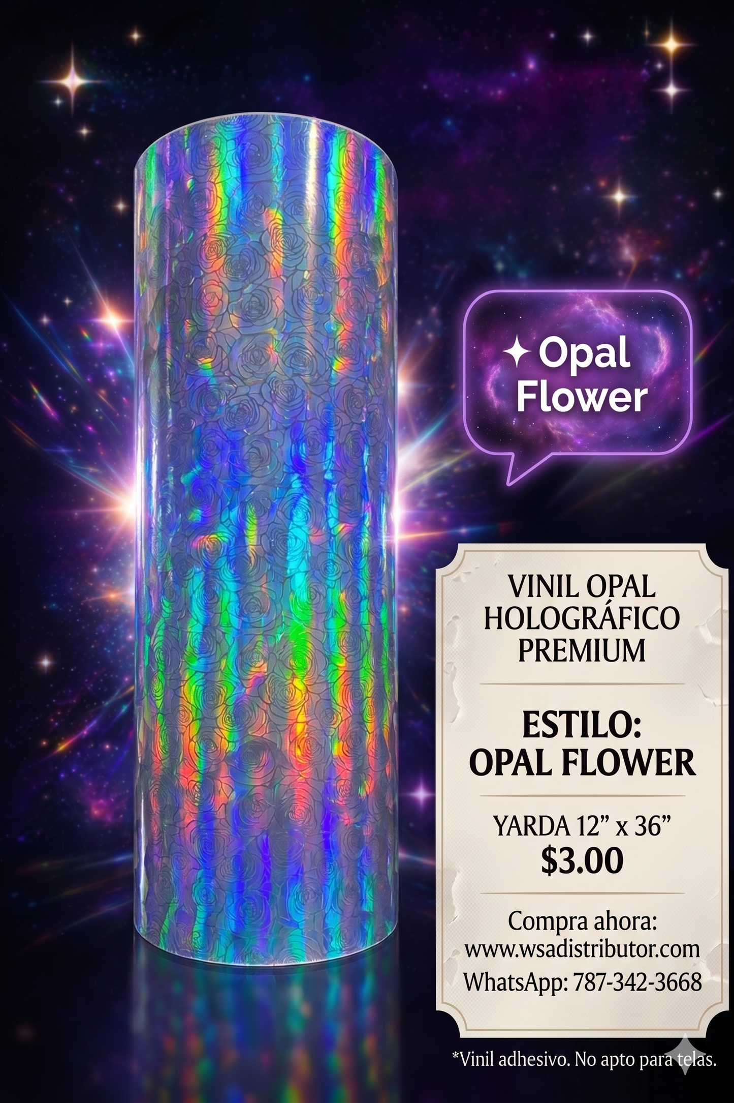 Holographic opal stickers variety