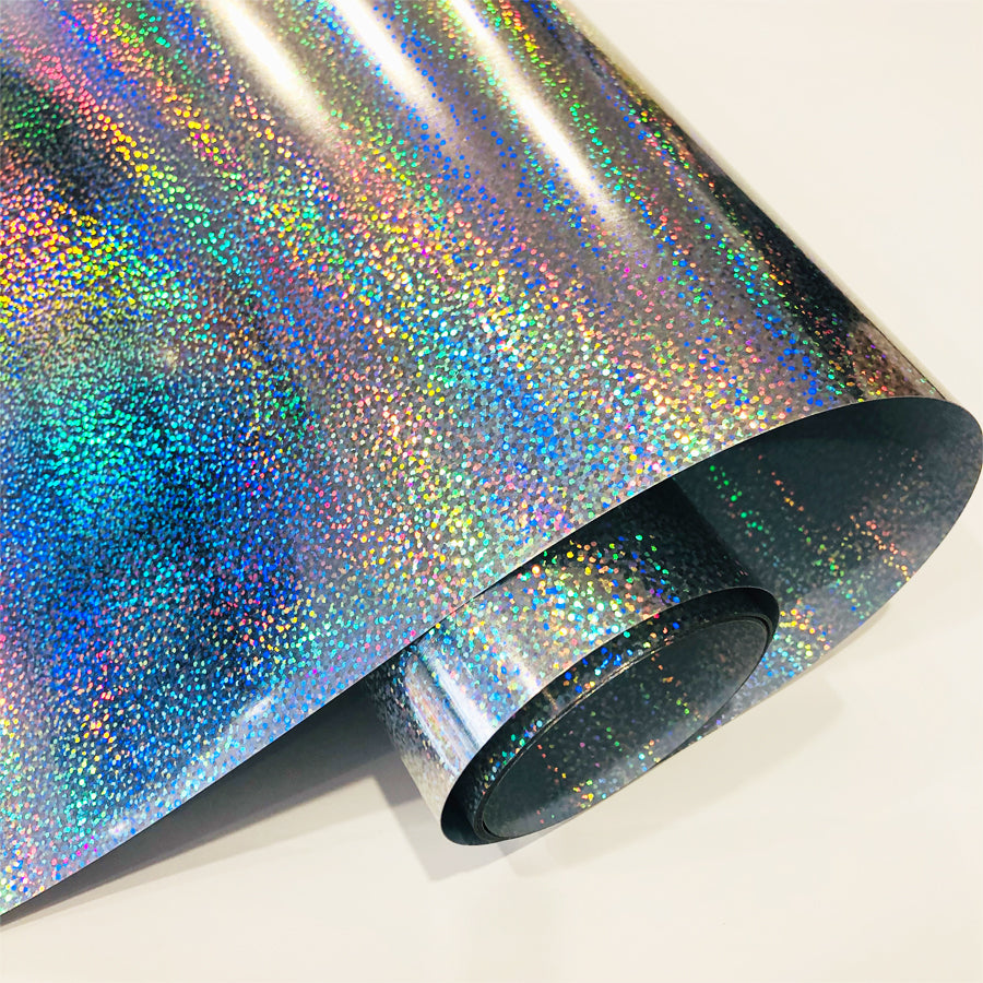 adhesive holographic sparkle silver 12"x36"