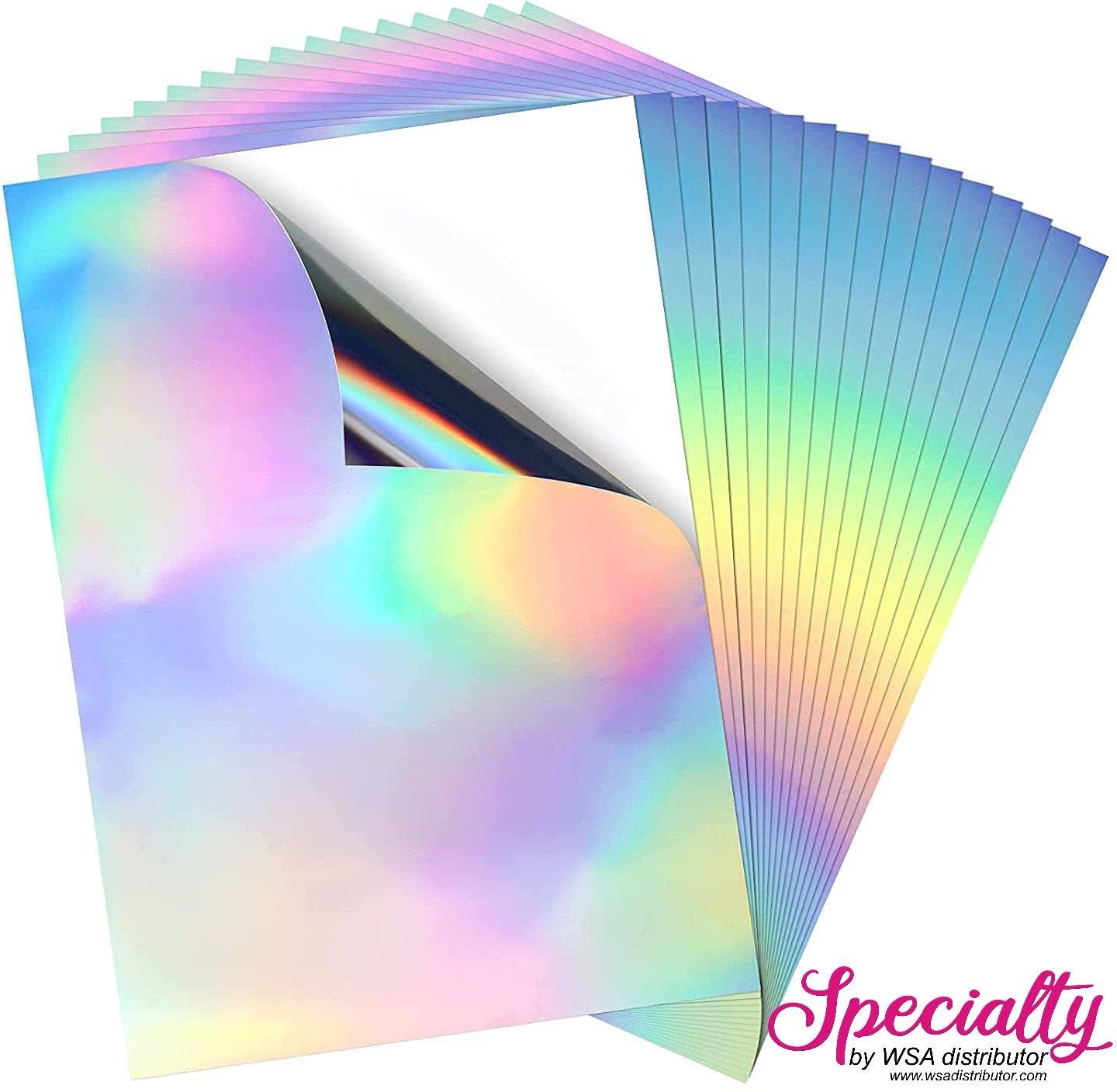 printable holographic vinyl sticker sheet waterproof