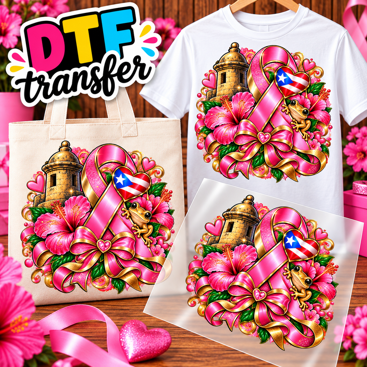 CANCER support Impresiones DTF transfers -Personaliza Todo Tipo de Tela
