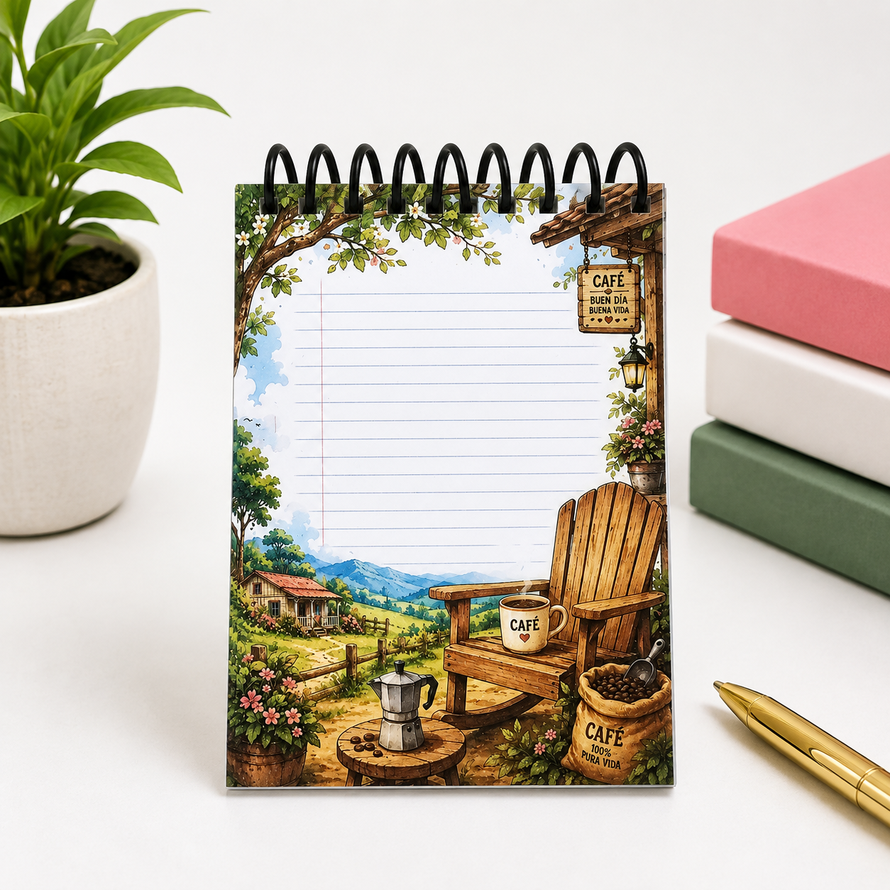 Libreta 5.3"x4" Café
