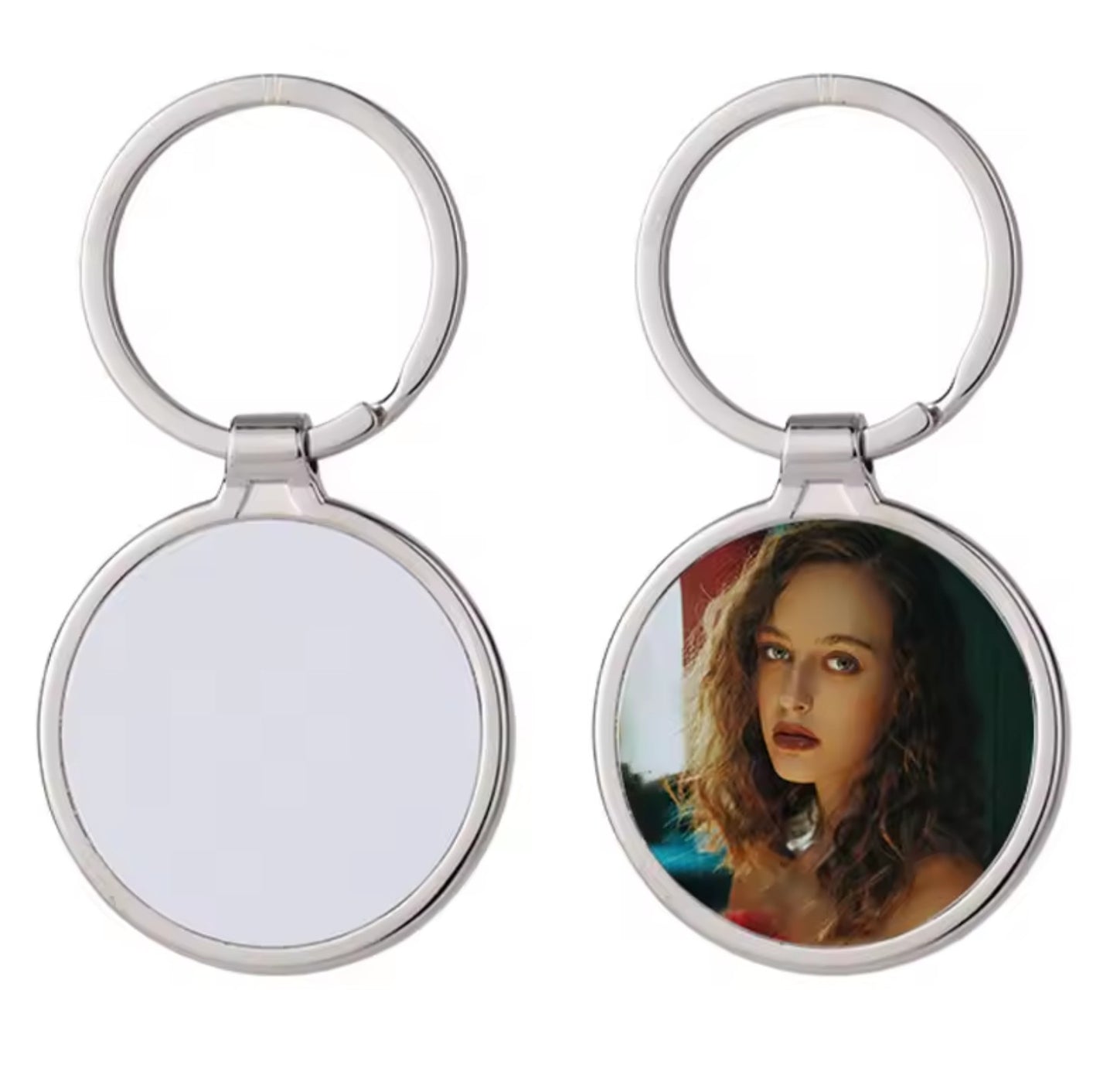 circle metal keychain