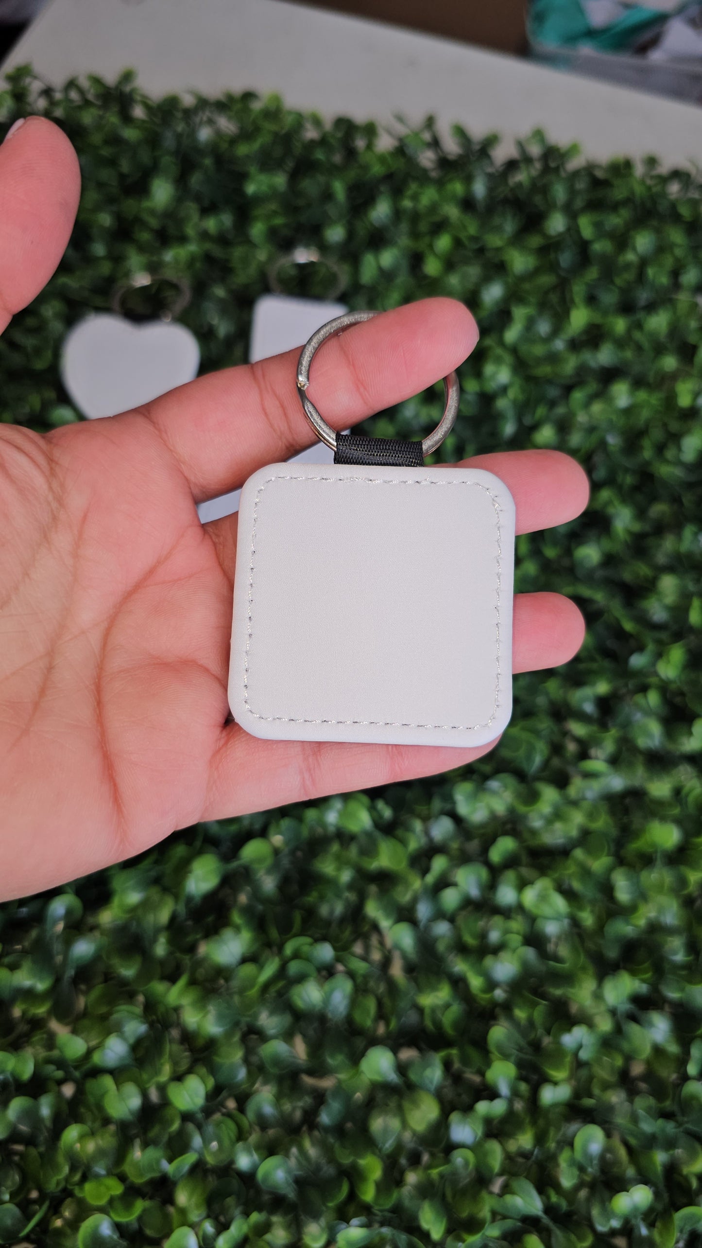 PU Leather Keychain assorted shapes double side sublimation