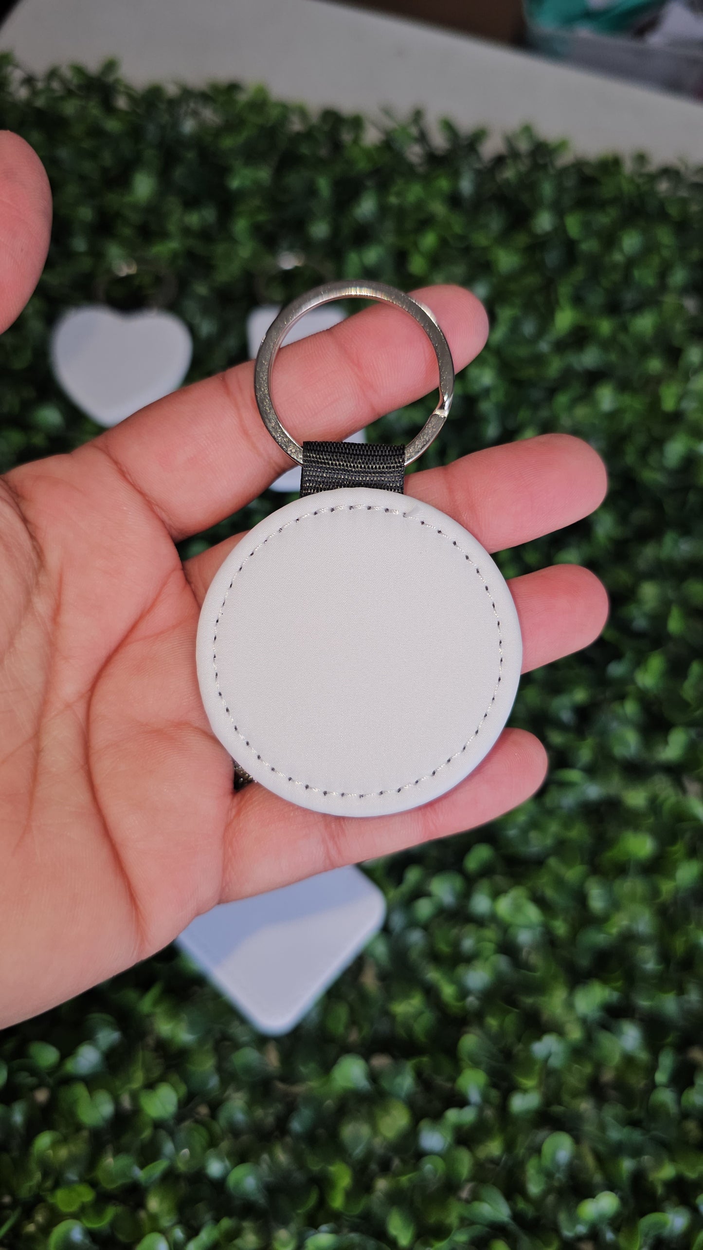 PU Leather Keychain assorted shapes double side sublimation