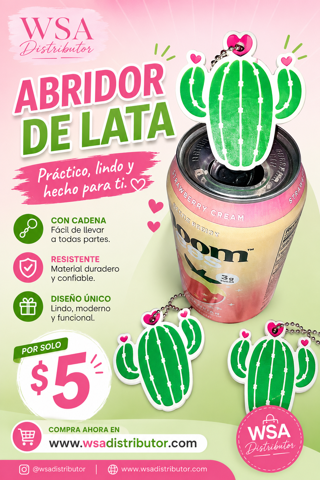 Abridor de lata cactus