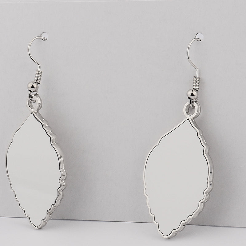 Sublimation leaves earrings
