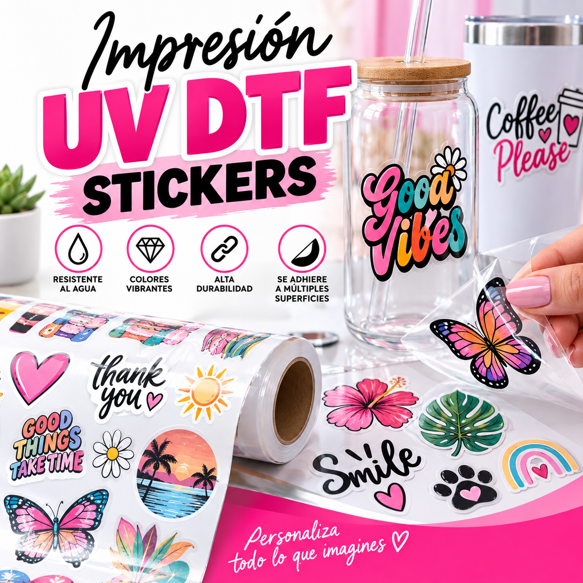 Impresión UV dtf sticker PRONTO