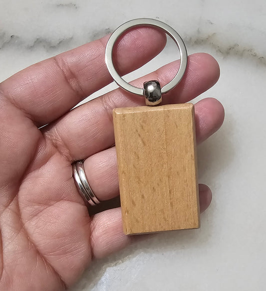 laser engraving wood keychain
