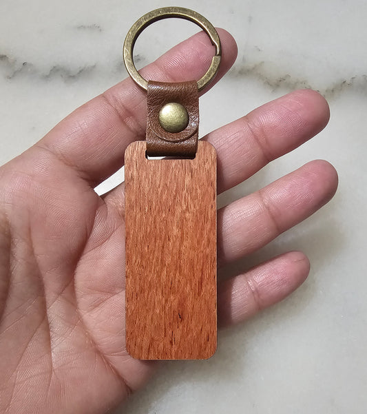 laser engraving wood keychain