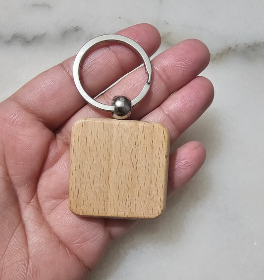 laser engraving wood keychain