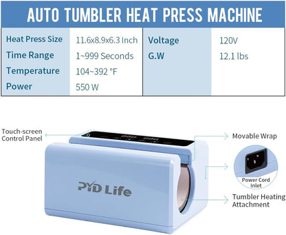 HTVRONT 120V Tumbler Heat Press