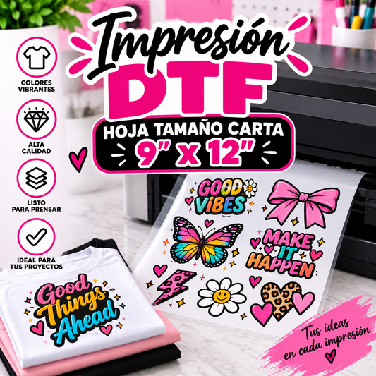 Impresión DTF Gang sheet 9"x12"