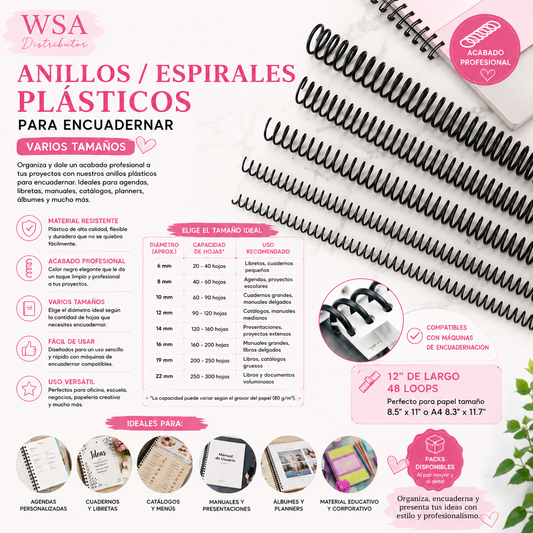 espirales para encuadernación