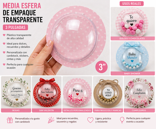 Esfera de embalaje transparente