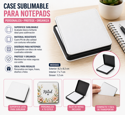 caja para note pad 4"x4" para sublimacion