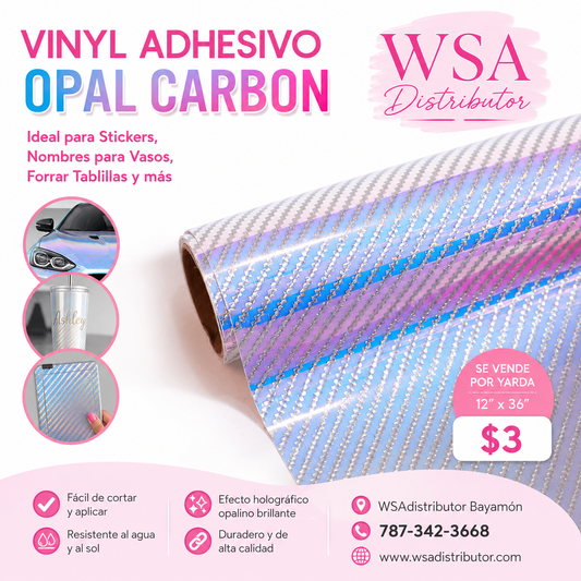 Opal Adhesive Carbon Fiber 12"x36"