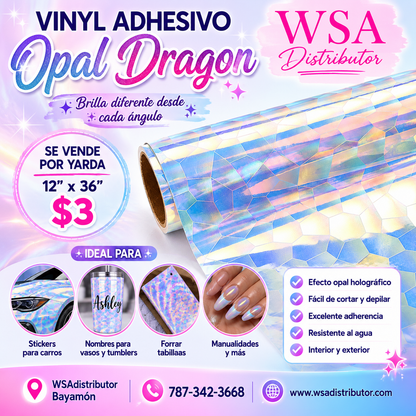 vinilo adhesivo opal dragon 12"x36"