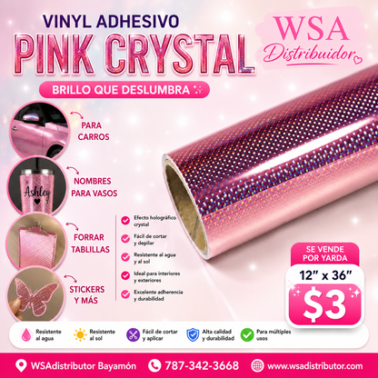 Pink Crystal Adhesive 12"x36"