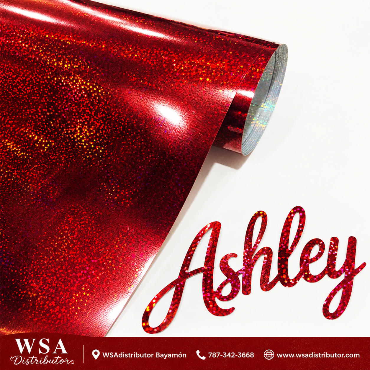 viniloadhesivo sparkle red 12"x36"