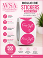 rollo de 500 stickers Free Gift de 1"