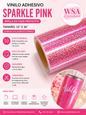 vinilo adhesivo sparkle pink 12"x36"