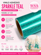 vinilo adhesivo sparkle teal 12"x36"