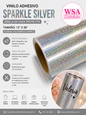 vinilo adhesivo sparkle silver 12"x36"