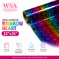 vinilo adhesivo rainbow heart 12"x36"