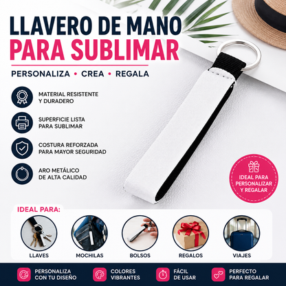 Llavero de Mano para Sublimar | Personalizable y Duradero