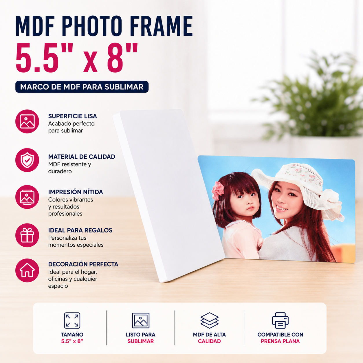 MDF photo frame 5.5"x8"