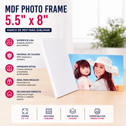 MDF photo frame 5.5"x8"