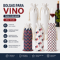 Bolsa de Canvas para Vino 35 x 14 cm | Lista para Sublimar