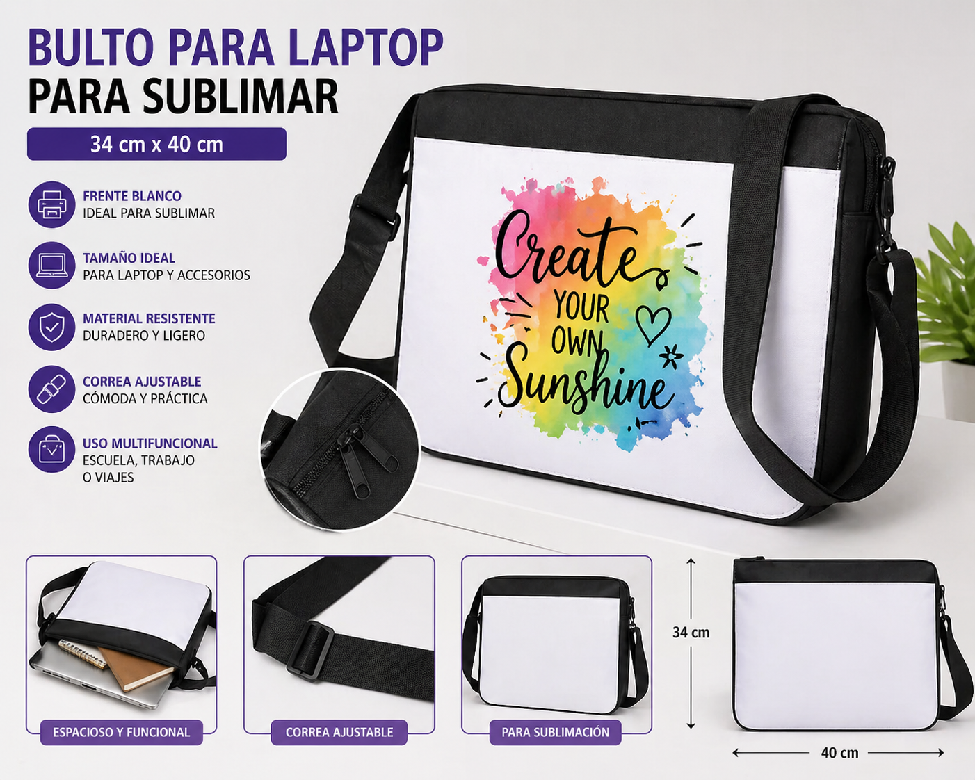 Sublimation laptop bag