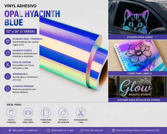 vinilo adhesivo opal hyacinth blue 12"x36"