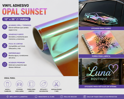 avinilo adhesivo opal sunset 12"x36"