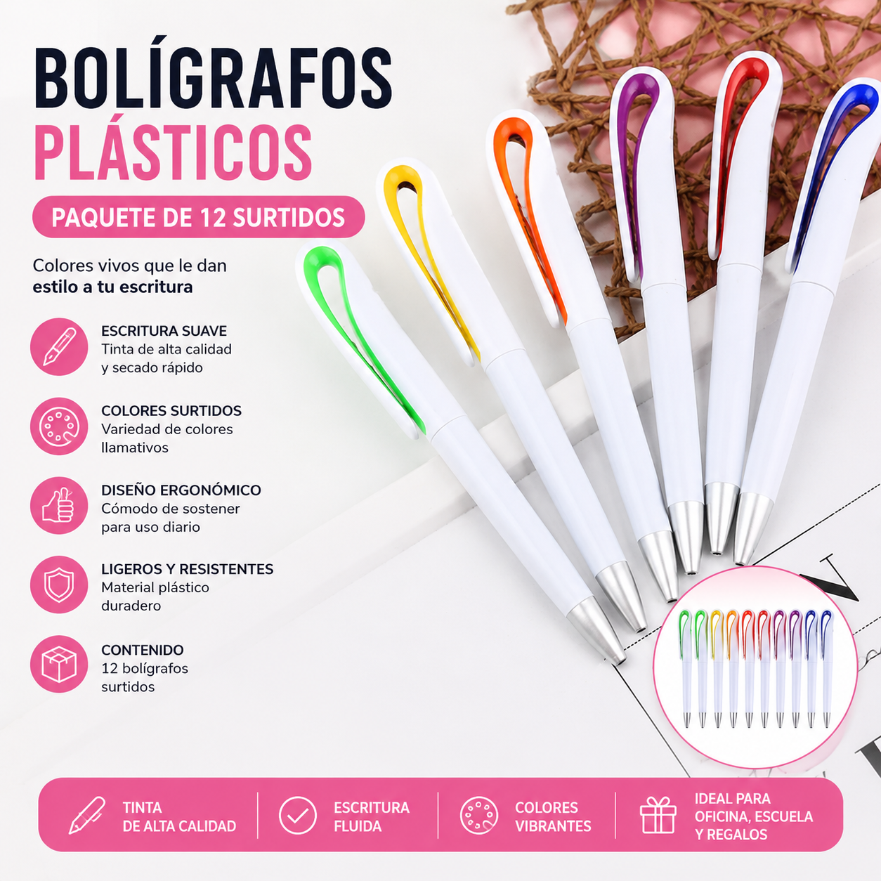 boligrafos plasticos