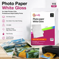 Photo Paper White Gloss A4 115gsm – 100 Hojas Premium para Impresoras Inkjet