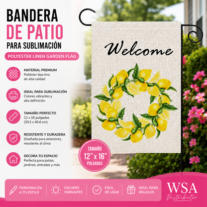 Linen garden flag