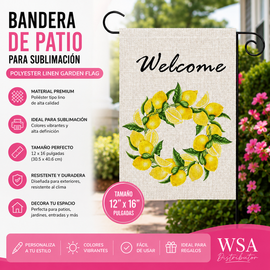 Linen garden flag