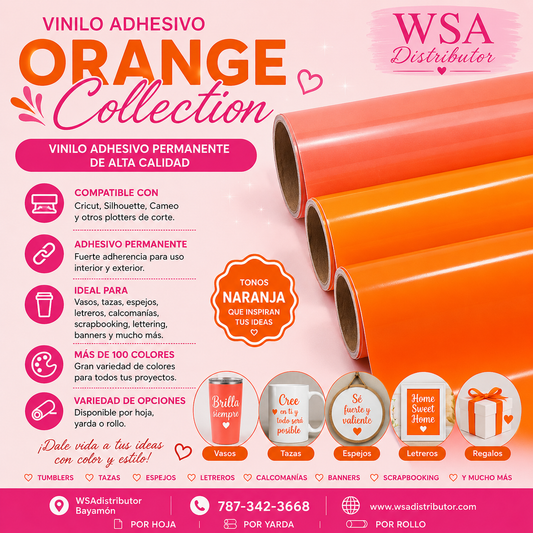 vinilo adhesivo orange collection 12"x36"