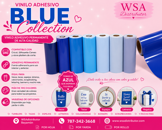 vinilo adhesivo blue collection 12"x36"