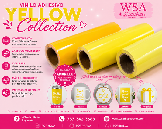 vinilo adhesivo yellow variety 12"x36"